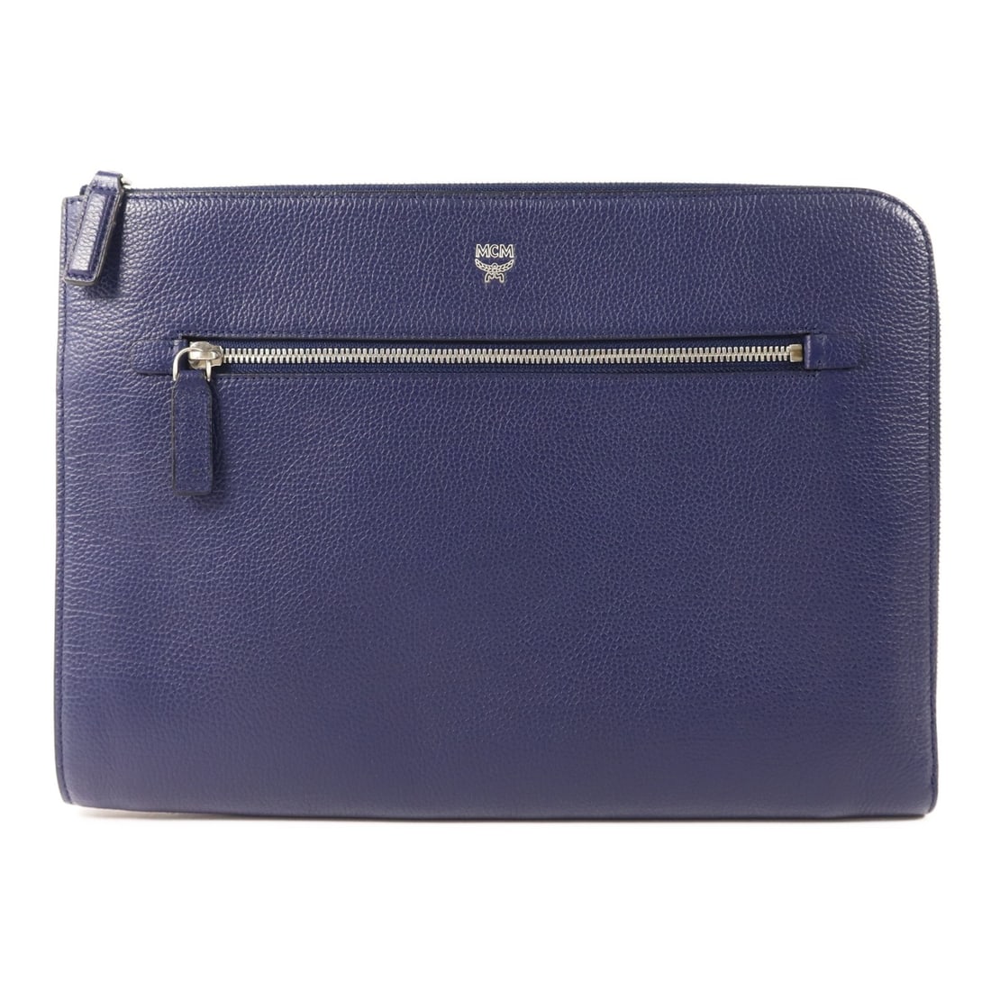 MCM Navy Calfskin Leather Pouch for Men (1 of 14)