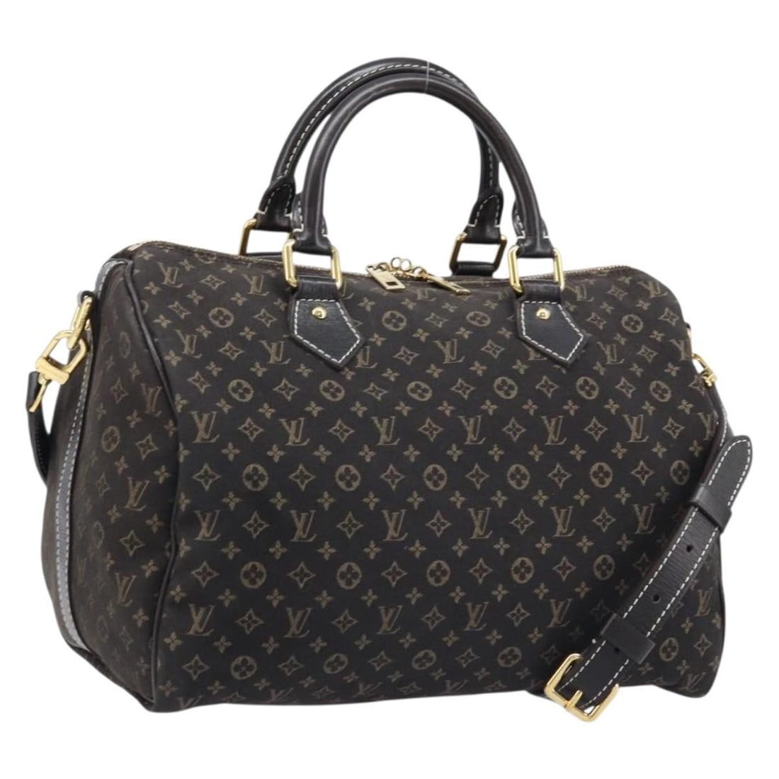 Louis Vuitton Mini Lin Speedy Bandouliere 30 Brown Canvas Handbag with Strap (1 of 18)
