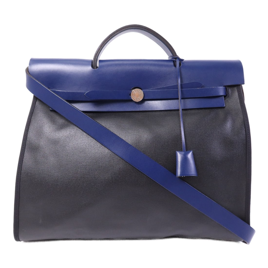 Herbag MM Two Way Shoulder Bag Bleu Brighton Vache Liegee Leather by Hermes (1 of 18)