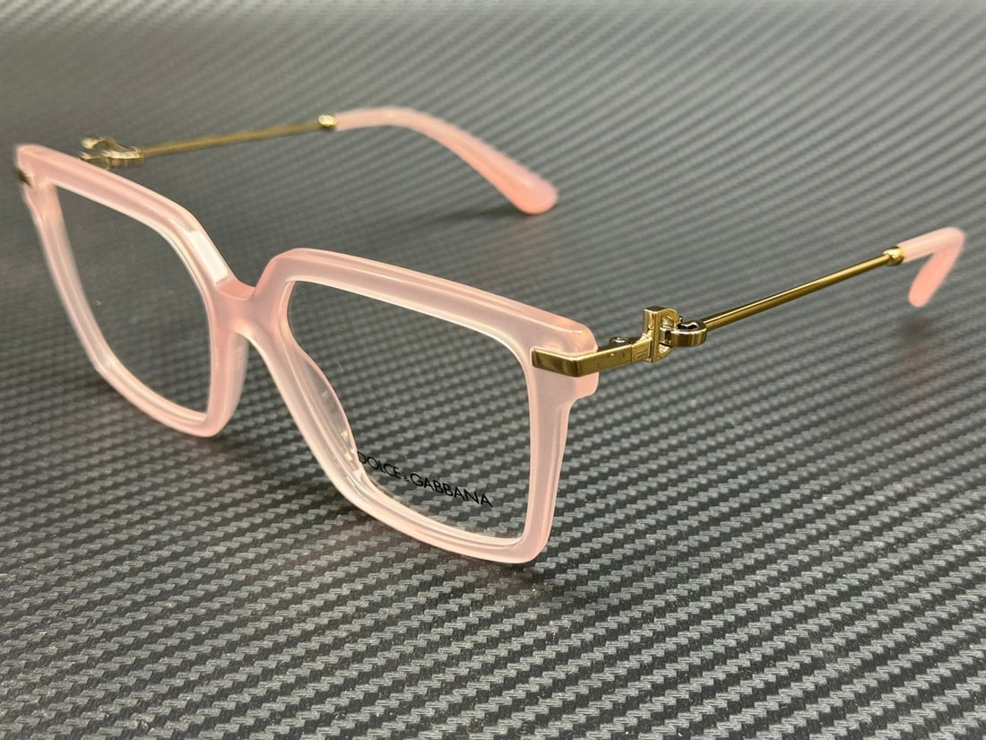 Milky Pink DG3397 3436 Eyeglasses for Women 56 mm: Milky Pink DG3397 3436 Eyeglasses for Women 56 mm These Dolce & Gabbana DG3397 3436 eyeglasses feature a stylish milky pink frame, designed specifically for women. Made in Italy, these eyeglasses incl