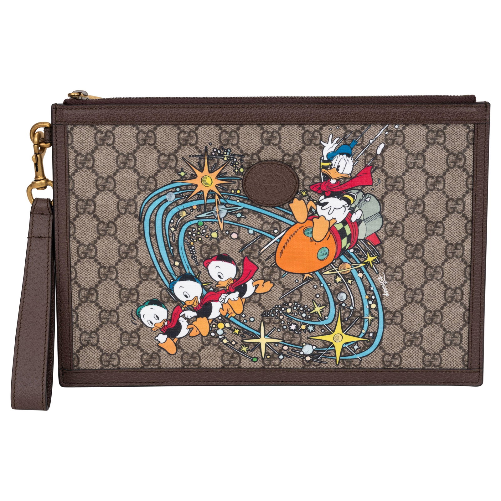 Gucci x Disney Limited Edition Donald Duck Clutch with Leather Handle (1 of 8)