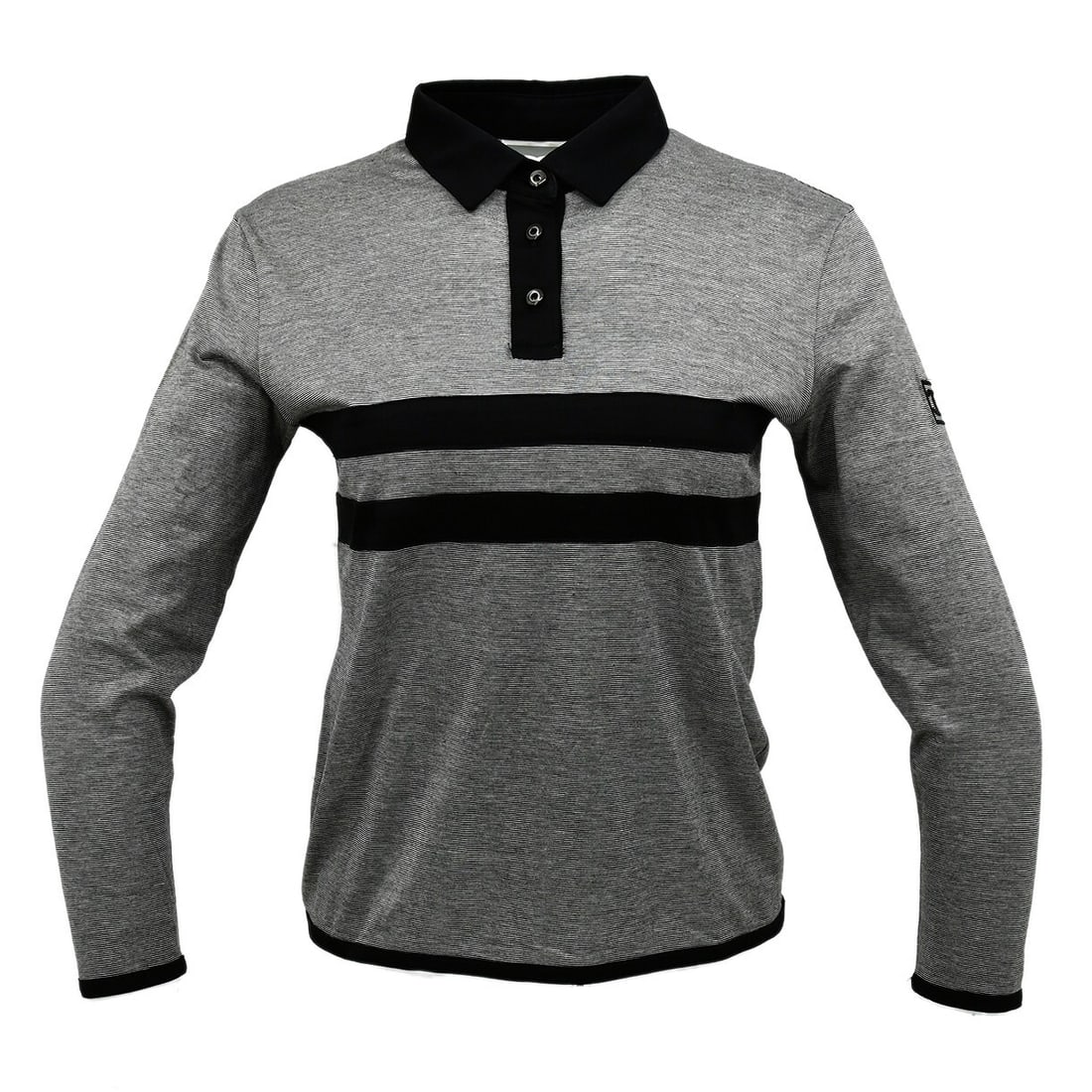 Chanel Sport Line Black Long Sleeve T-Shirt V-Neck Size 40 (1 of 10)