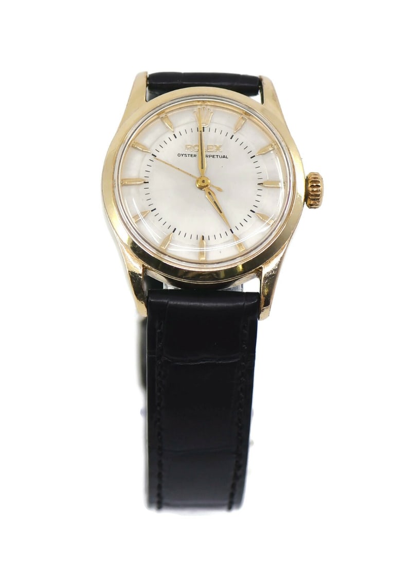Rolex Oyster Perpetual Two Tone Stainless Steel Watch Ref 6332 33mm: Rolex Oyster Perpetual Two Tone Stainless Steel Watch Ref 6332 33mm This Rolex Oyster Perpetual Two Tone Stainless Steel Watch is a stunning blend of elegance and functionality. Featuring a 33mm stain