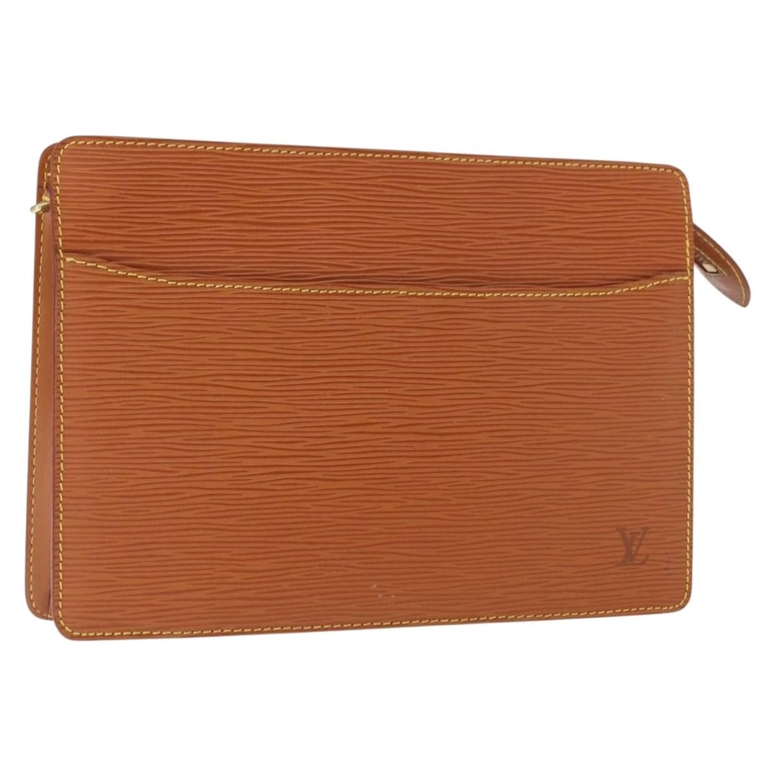 Louis Vuitton Epi Leather Pochette Homme Brown Zipangu Gold Clutch M52528 (1 of 18)