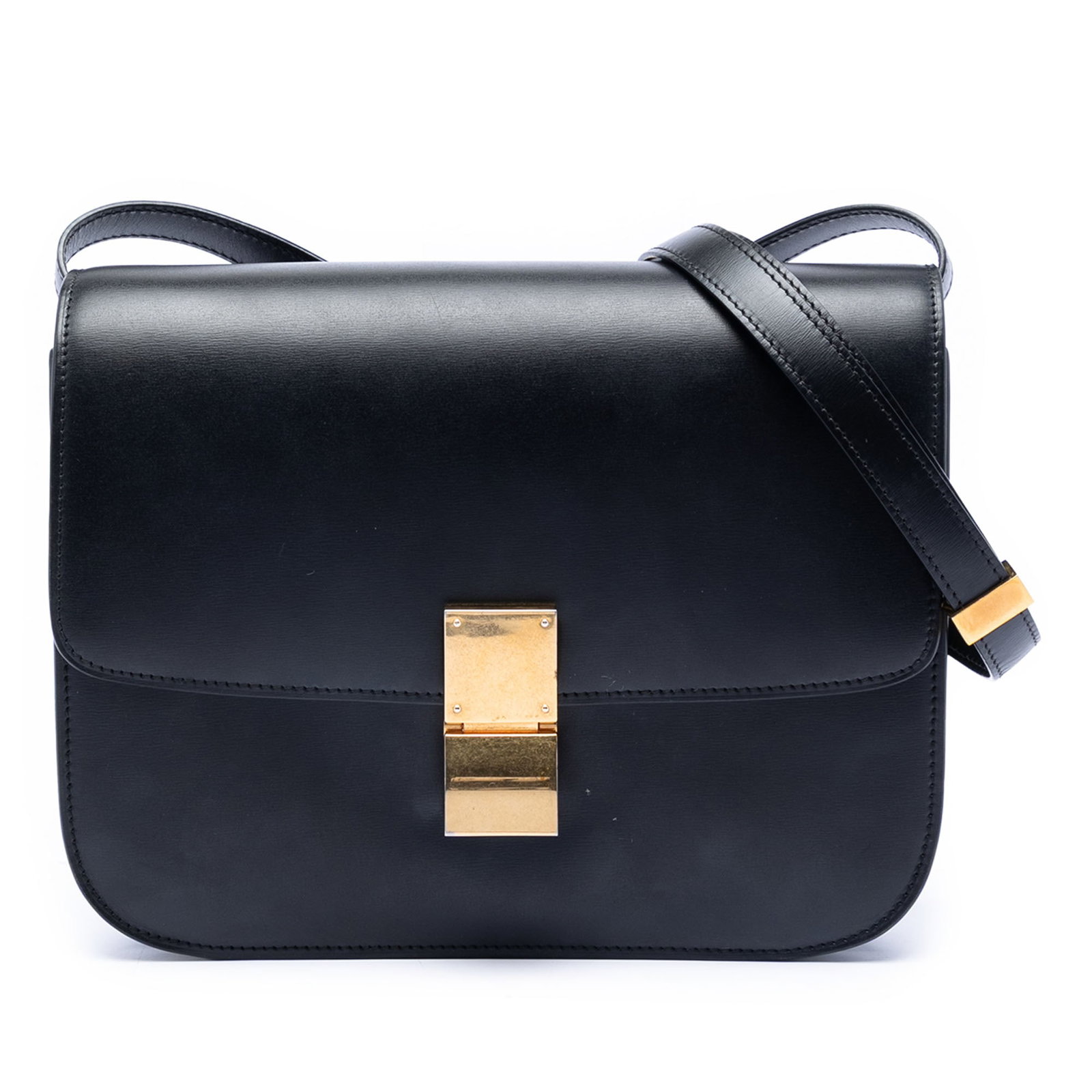 Celine Classic Box Medium Black Leather Crossbody Bag (1 of 6)