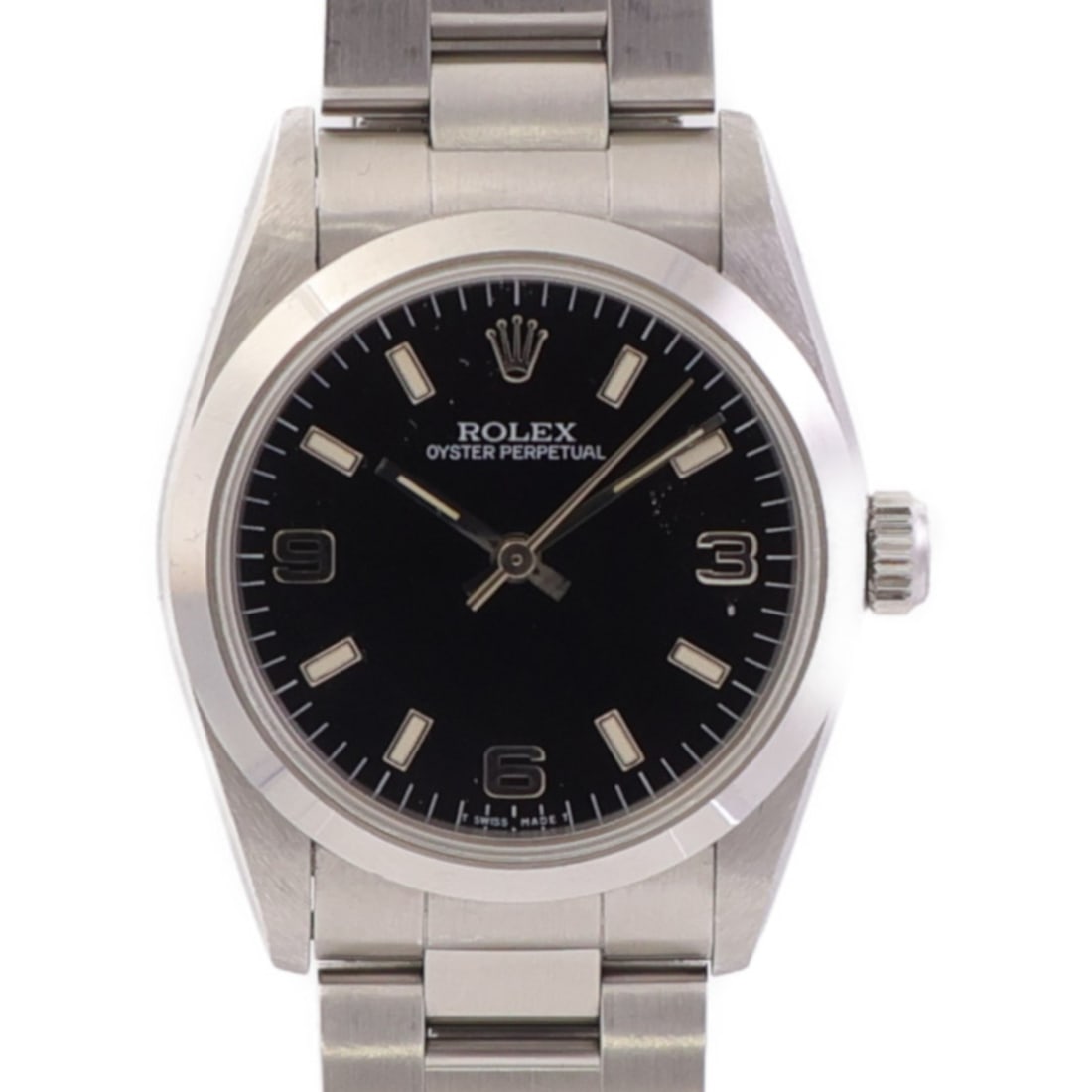 ROLEX Oyster Perpetual Automatic Stainless Steel Black Wristwatch (1 of 13)