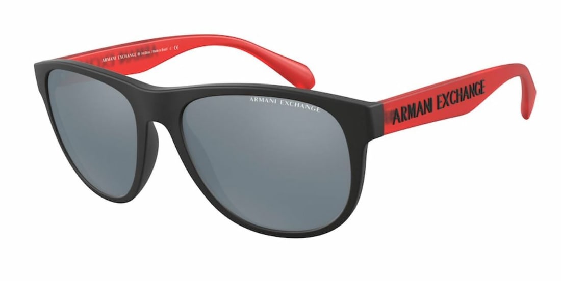 ARMANI EXCHANGE AX4096S 80786G Black Square Polarized Sunglasses (1 of 1)