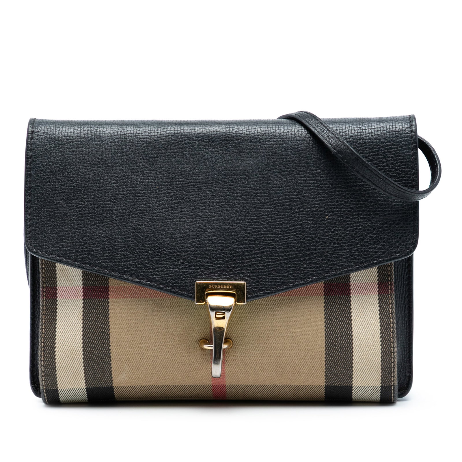 Burberry Small Leather House Check Derby Macken Crossbody Bag (1 of 7)