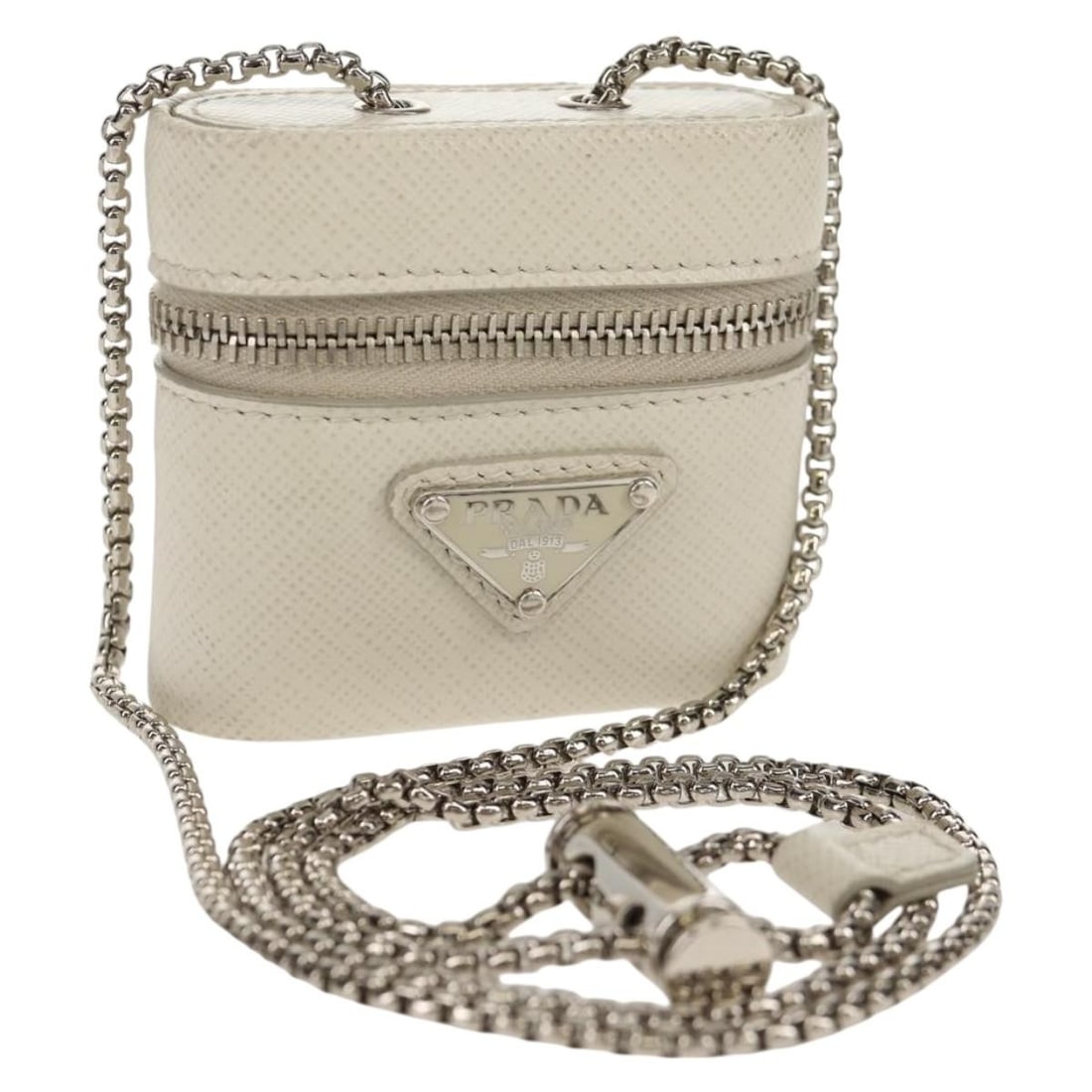 PRADA Saffiano Leather Chain Pouch for AirPods Pro Earphone Case 1NR009 Authentic (1 of 18)