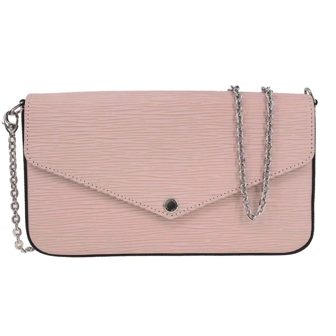 Louis Vuitton Pochette Felicie Pink Epi Leather Small Crossbody Bag M62467: Louis Vuitton Pochette Felicie Pink Epi Leather Small Crossbody Bag M62467 This Louis Vuitton Pochette Felicie shoulder bag is crafted from pink Epi leather and features a compact crossbody style. Des