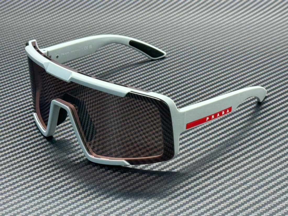 Men's Matte Grey Purple Mirror PS B07S Sunglasses by Prada Linea Rossa (1 of 4)