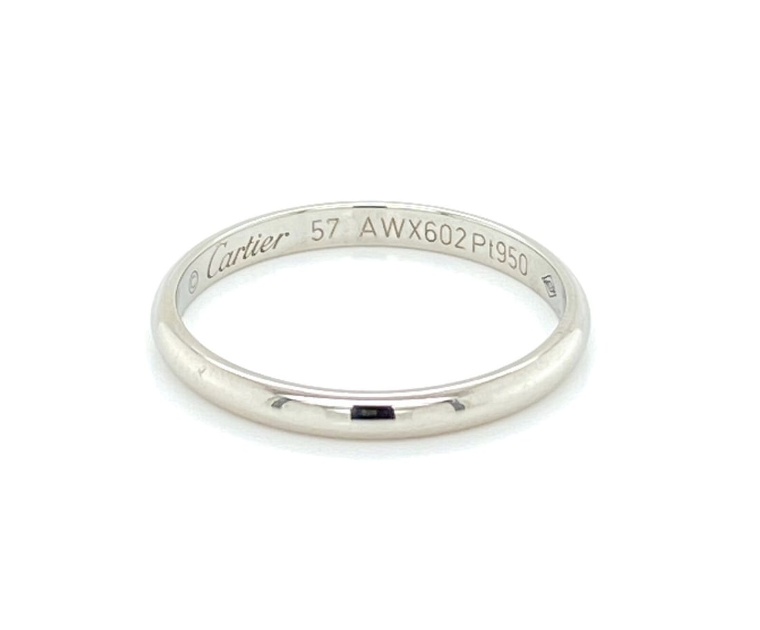 Platinum Dome Band Ring by Cartier 2.5mm Size 8 (1 of 4)