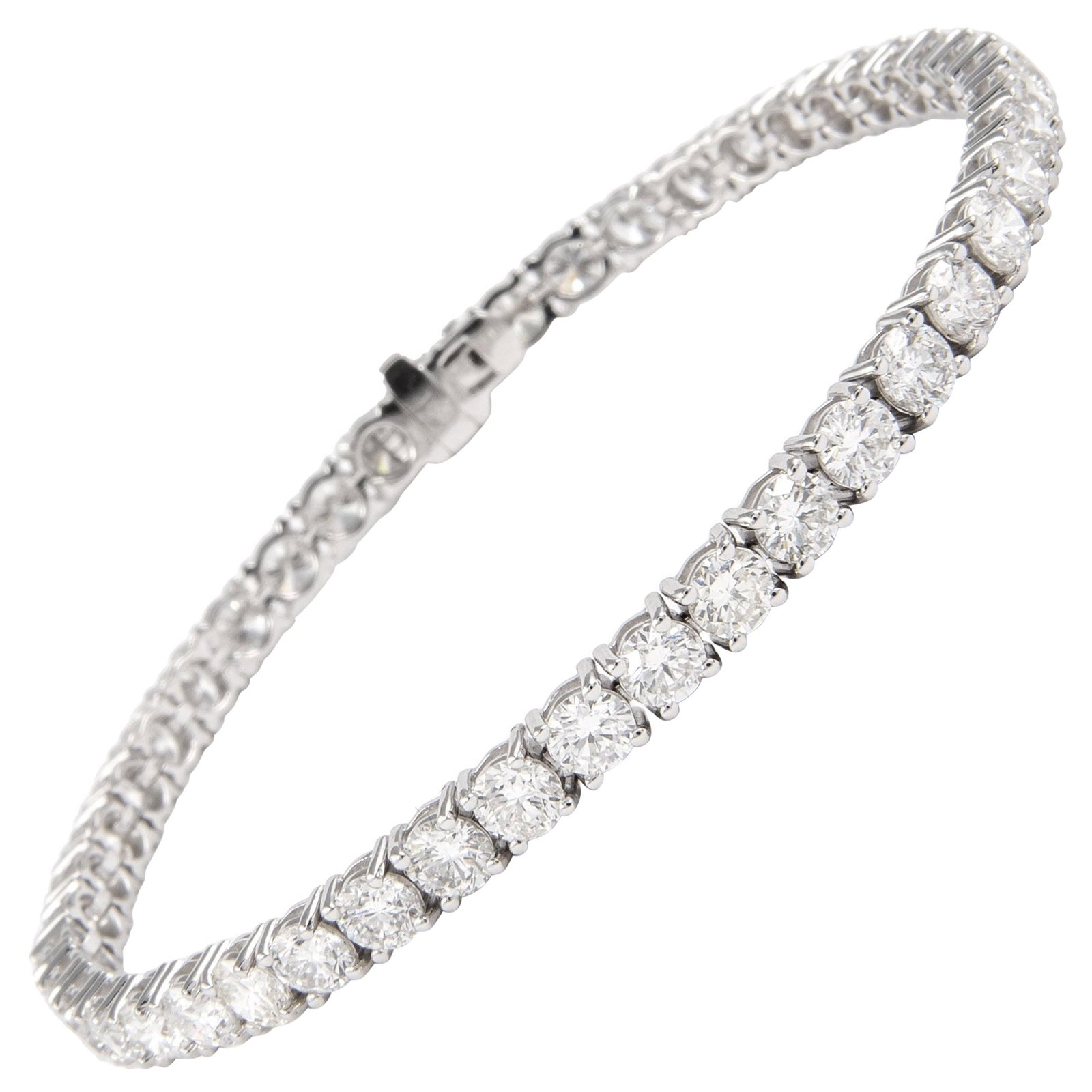 8.90ct Diamond Tennis Bracelet 18k White Gold Contemporary (1 of 4)