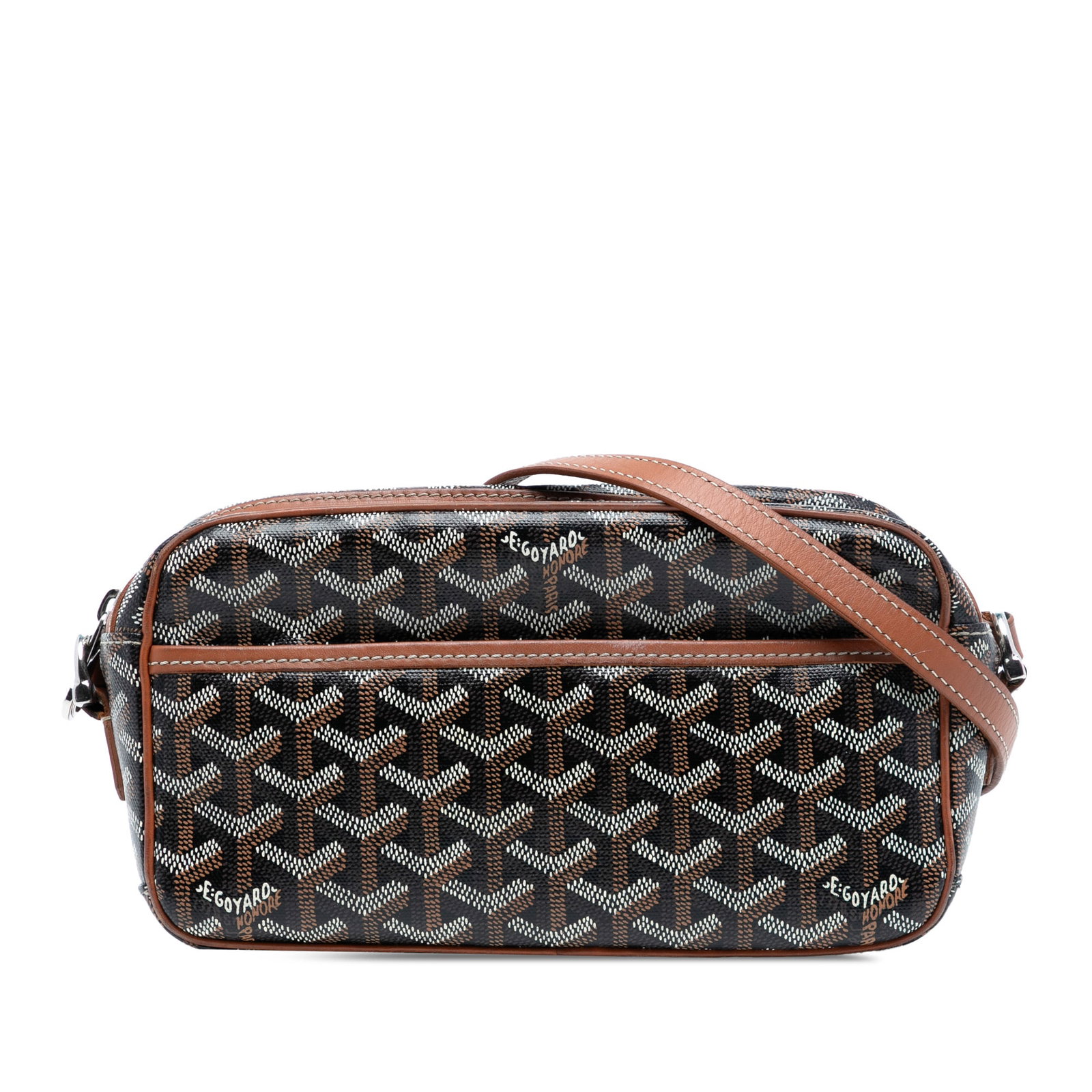 Goyard Goyardine Sac Cap Vert black coated canvas crossbody bag (1 of 7)