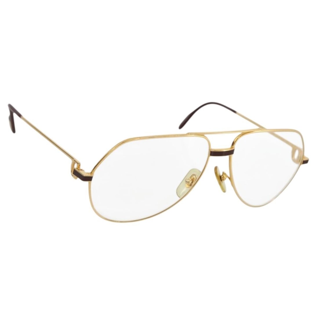 Gold Tone Metal Sunglasses Cartier With Case Women France: Gold Tone Metal Sunglasses Cartier With Case Women France These Cartier sunglasses feature a gold tone metal frame, designed specifically for women. Made in France, they have an approximate width of 1