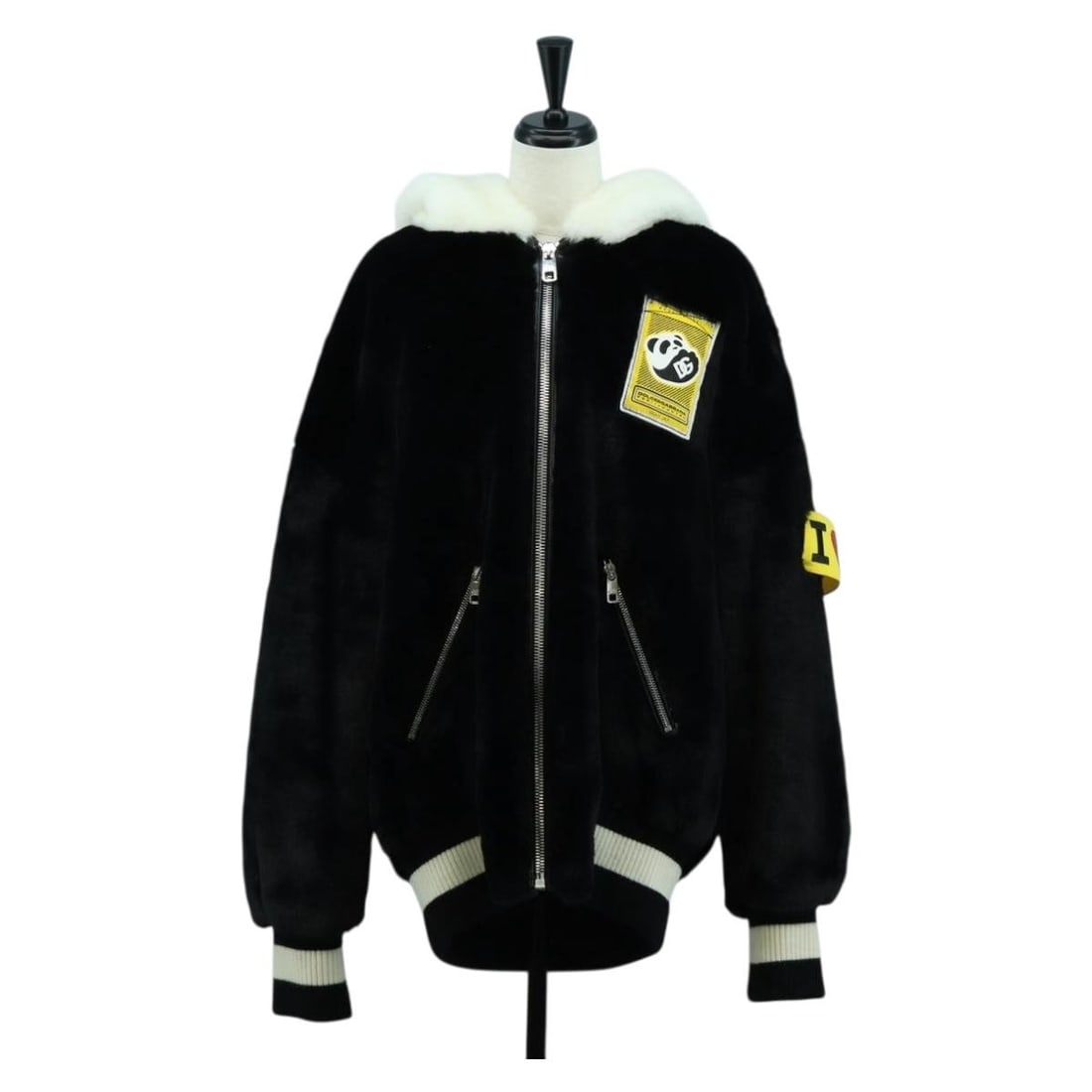 Dolce&Gabbana Jujutsu Kaisen Panda Fur Jacket White Black Women's Blouson Italy (1 of 18)