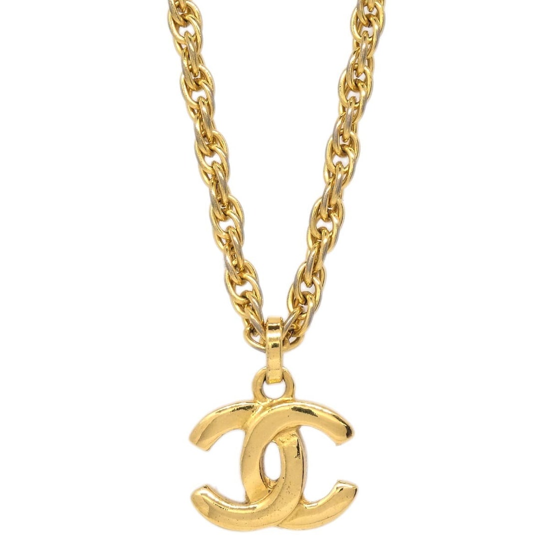 Chanel Gold Plated CC Charm Pendant Necklace (1 of 4)