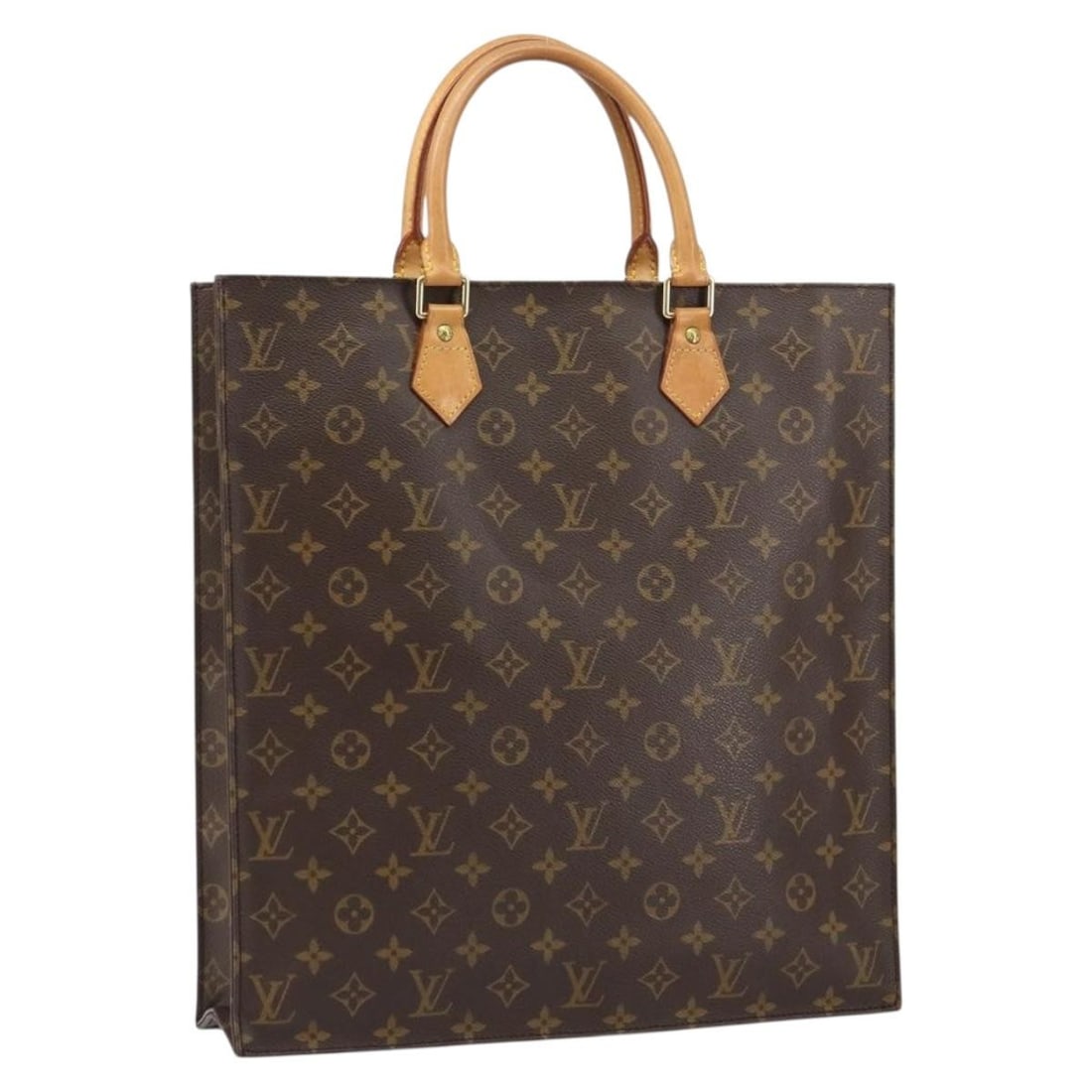 LOUIS VUITTON Monogram Sac Plat Hand Bag M51140 Auth MI1021 (1 of 18)