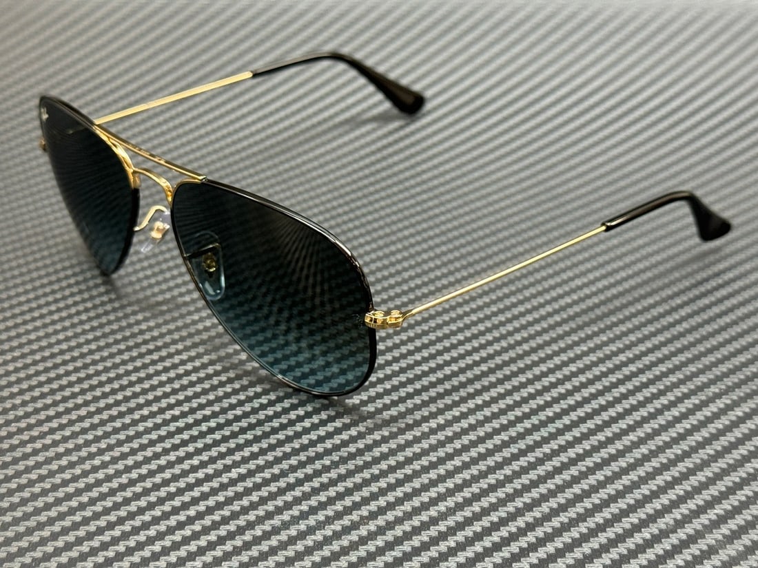 Ray-Ban RB3025 9271GK Black Gradient Aviator Sunglasses 58mm Blue Lenses (1 of 5)