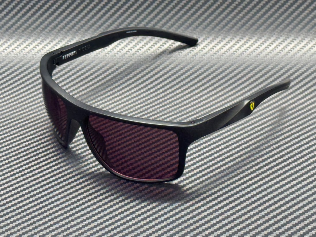 Ferrari FZ6015U 504 1E Matte Black Red Mirror Sunglasses (1 of 5)