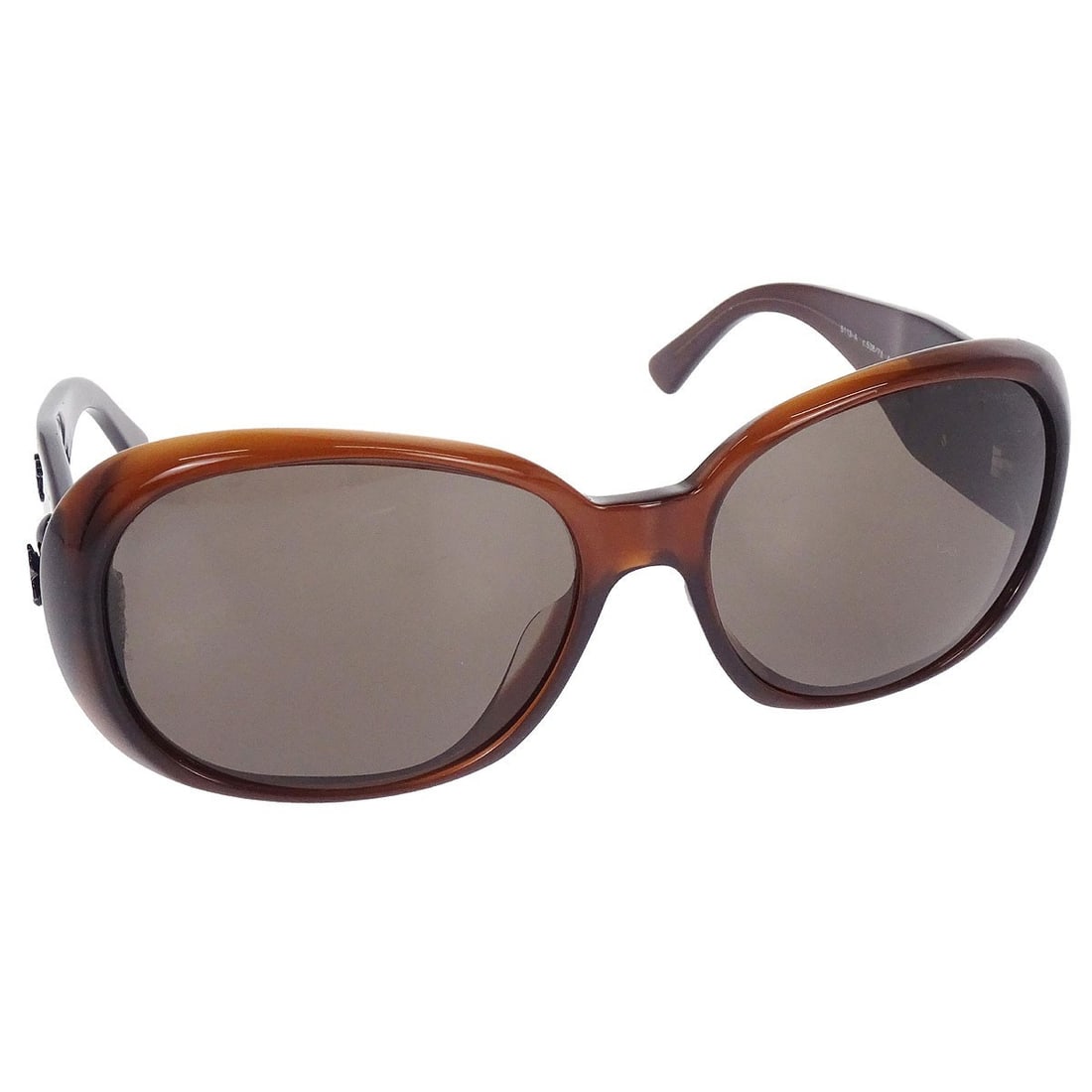 Chanel CC Logos Brown Acrylic Sunglasses for Women Made in Italy (1 of 7)