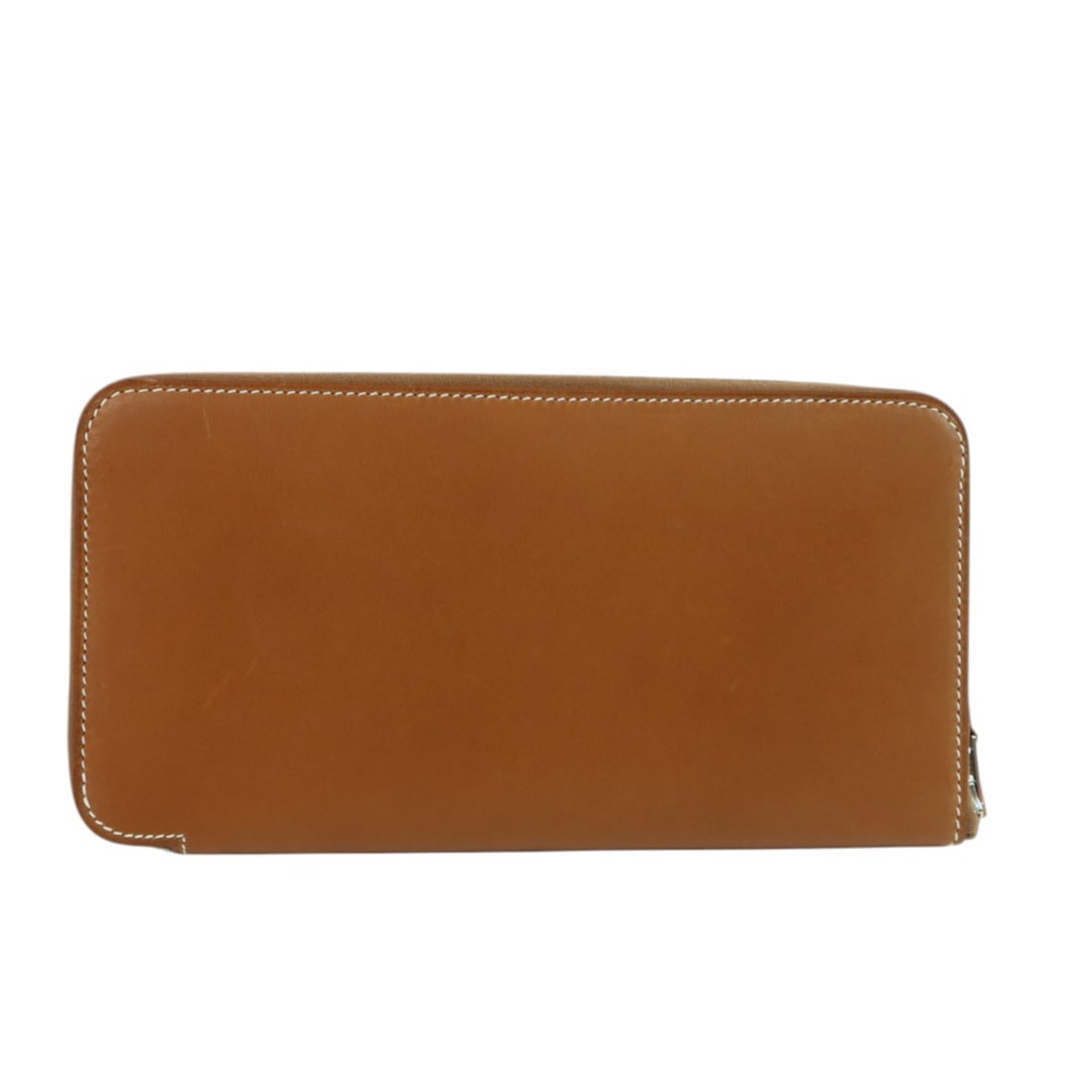 Hermes Silk In Long Wallet Barenia Leather Brown Palladium Hardware (1 of 16)