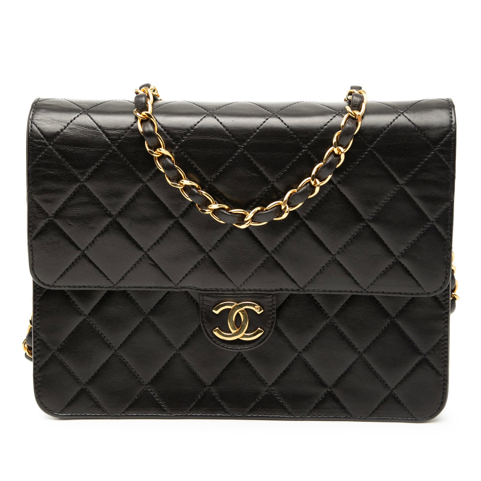 Chanel Small CC Black Quilted Lambskin Crossbody Flap Bag (1 of 9)