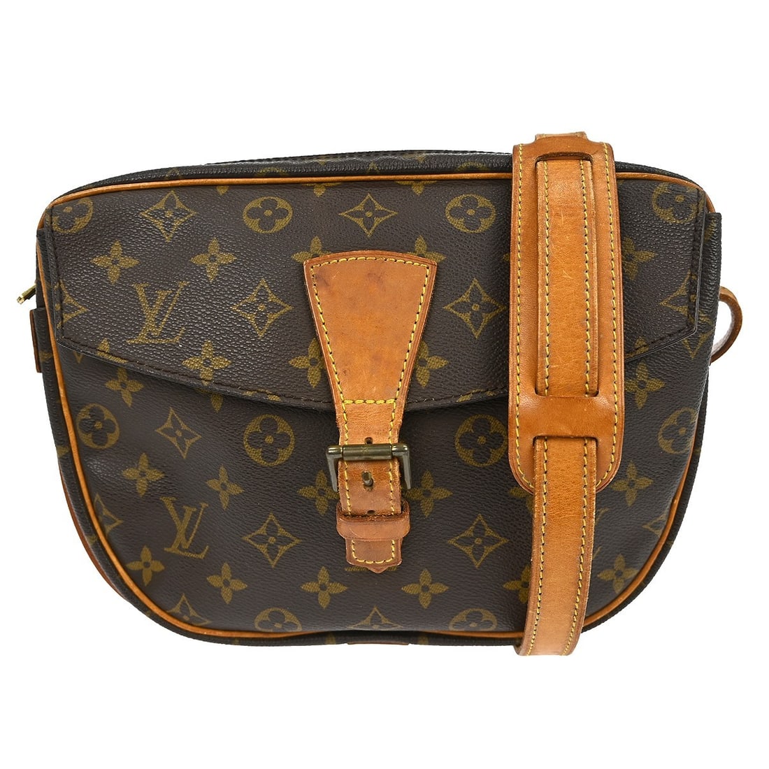 Louis Vuitton Jeune Fille GM Brown Monogram Canvas Crossbody Purse: Louis Vuitton Jeune Fille GM Brown Monogram Canvas Crossbody Purse This Louis Vuitton Jeune Fille GM crossbody bag features the iconic monogram canvas leather exterior with beige adjustable crossbody