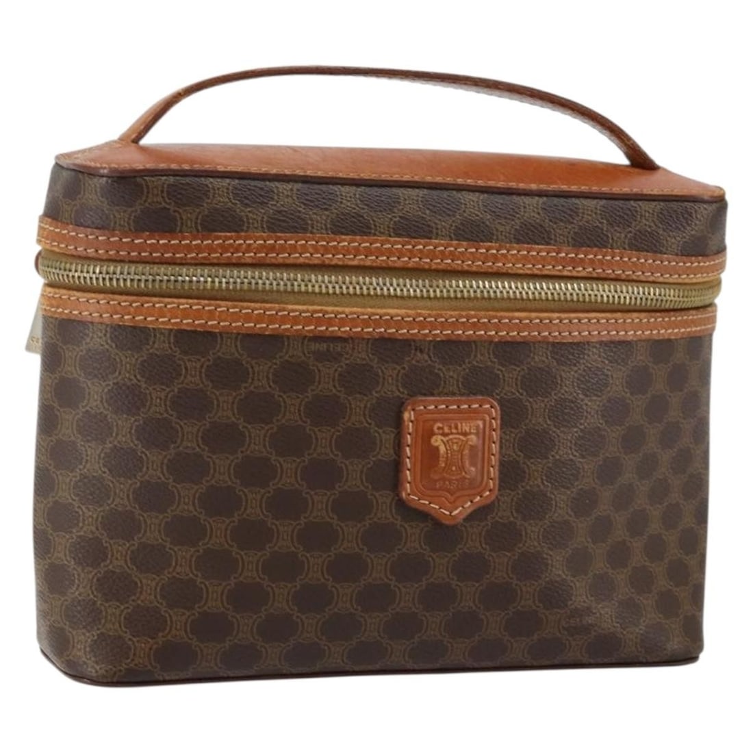 Celine Brown Macadam Canvas Vanity Bag 21cm x 15cm x 7cm (1 of 18)