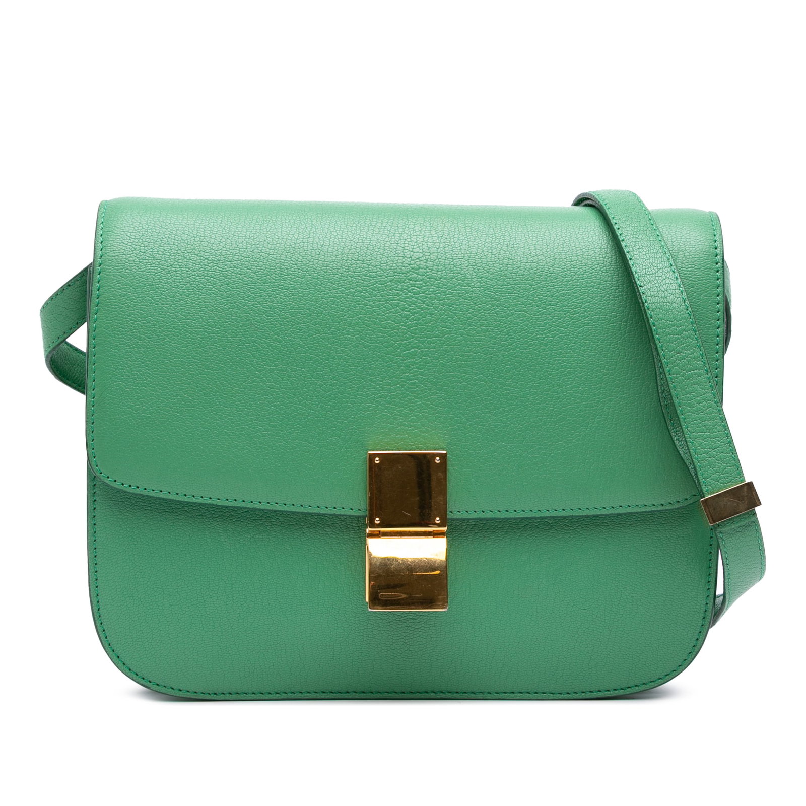 Celine Green Medium Calfskin Classic Box Crossbody Bag (1 of 7)