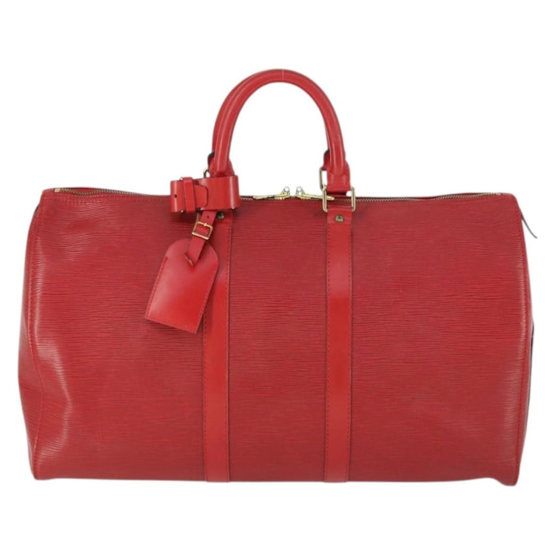 Red Epi Leather Louis Vuitton Keepall Unisex Travel Bag 47cm (1 of 18)