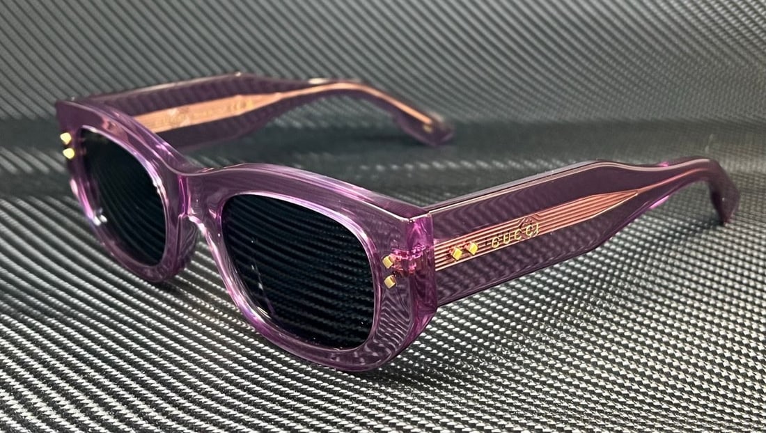 Gucci GG1215S 003 Violet Frame Blue Lens Women's Sunglasses with Authenticity Certificate (1 of 5)