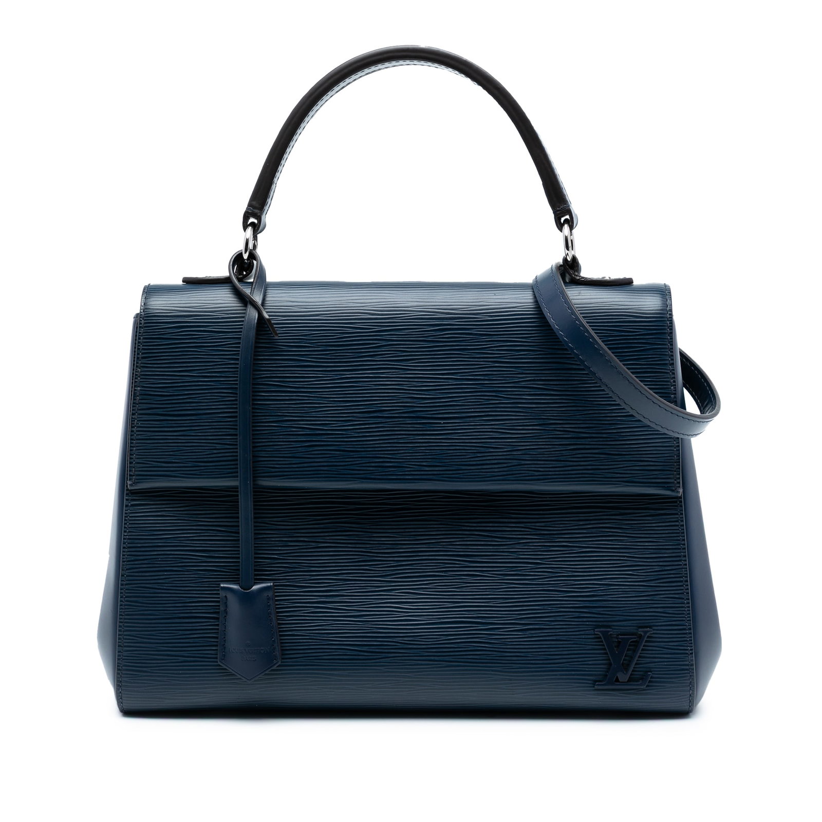 Blue Epi Leather Cluny BB Bag by Louis Vuitton with Top Handle and Strap (1 of 7)