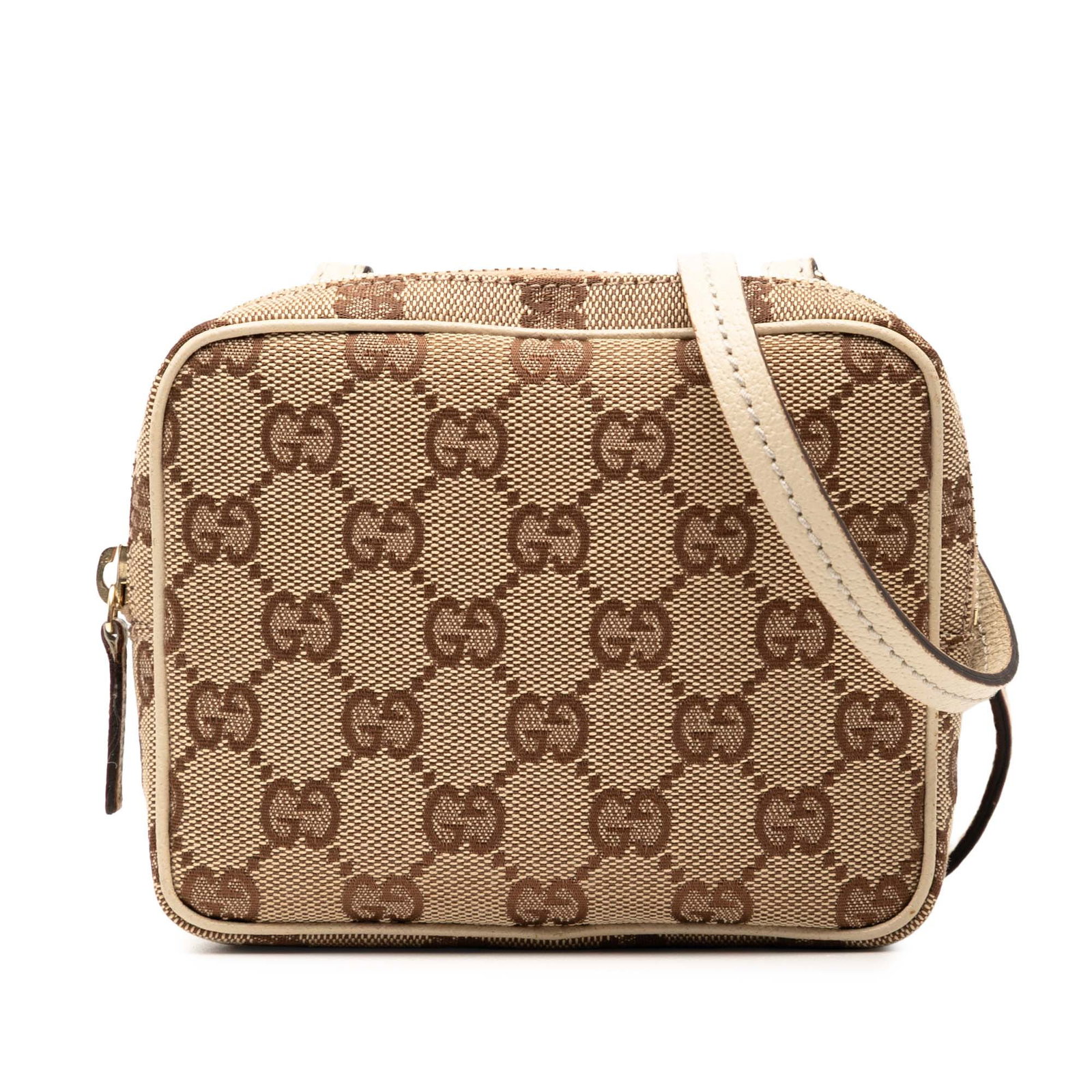 Gucci GG Canvas Crossbody Bag with Leather Trim (1 of 7)
