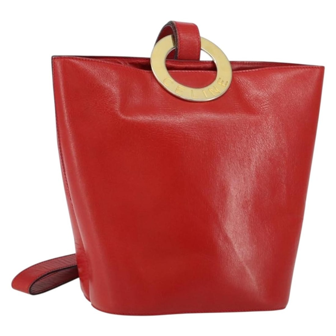 Celine Red Leather Circle Logo Shoulder Bag for Women (1 of 18)