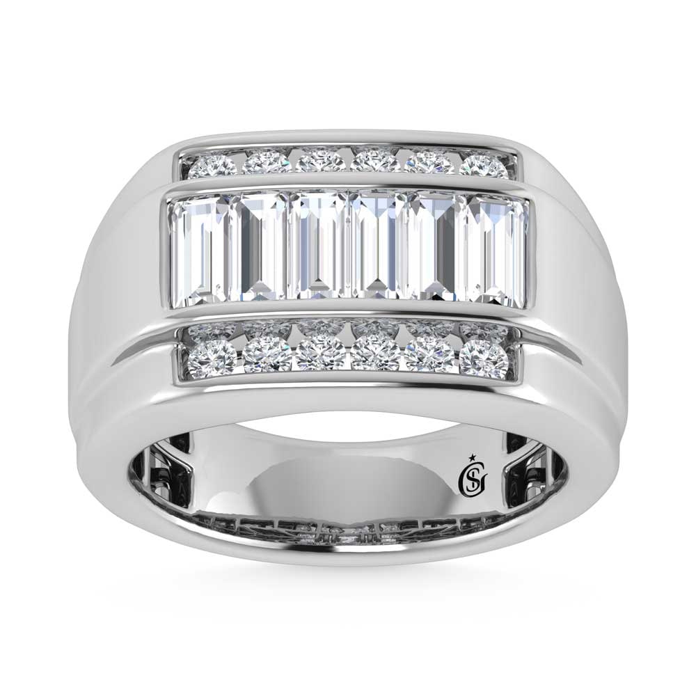 14K White Gold Lab Grown Diamond 1 7/8 Ct.Tw. Diamond Mens Ring (1 of 4)