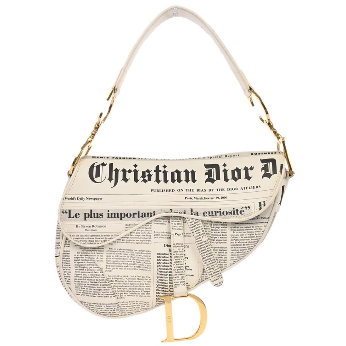 Dior Saddle Medium White Leather Shoulder Bag RU0060: Dior Saddle Medium White Leather Shoulder Bag RU0060 This Christian Dior saddle handbag is crafted from white leather and features a classic medium-sized silhouette. The bag is designed with a shoulde