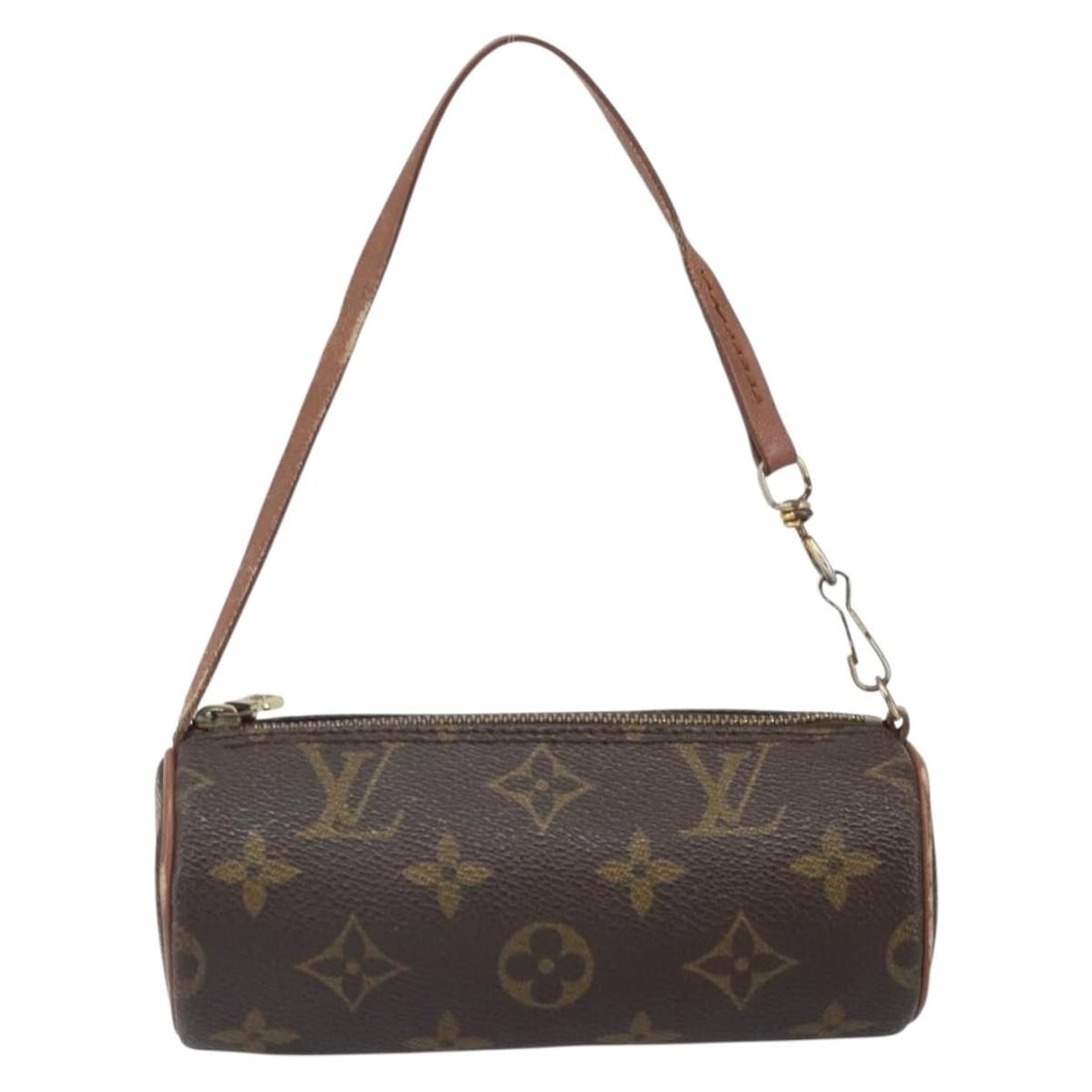 Louis Vuitton Monogram Canvas Papillon Pochette Brown Small Handbag: Louis Vuitton Monogram Canvas Papillon Pochette Brown Small Handbag This Louis Vuitton Papillon Pochette in monogram canvas is designed for women and features a brown color. It shows signs of wear inc
