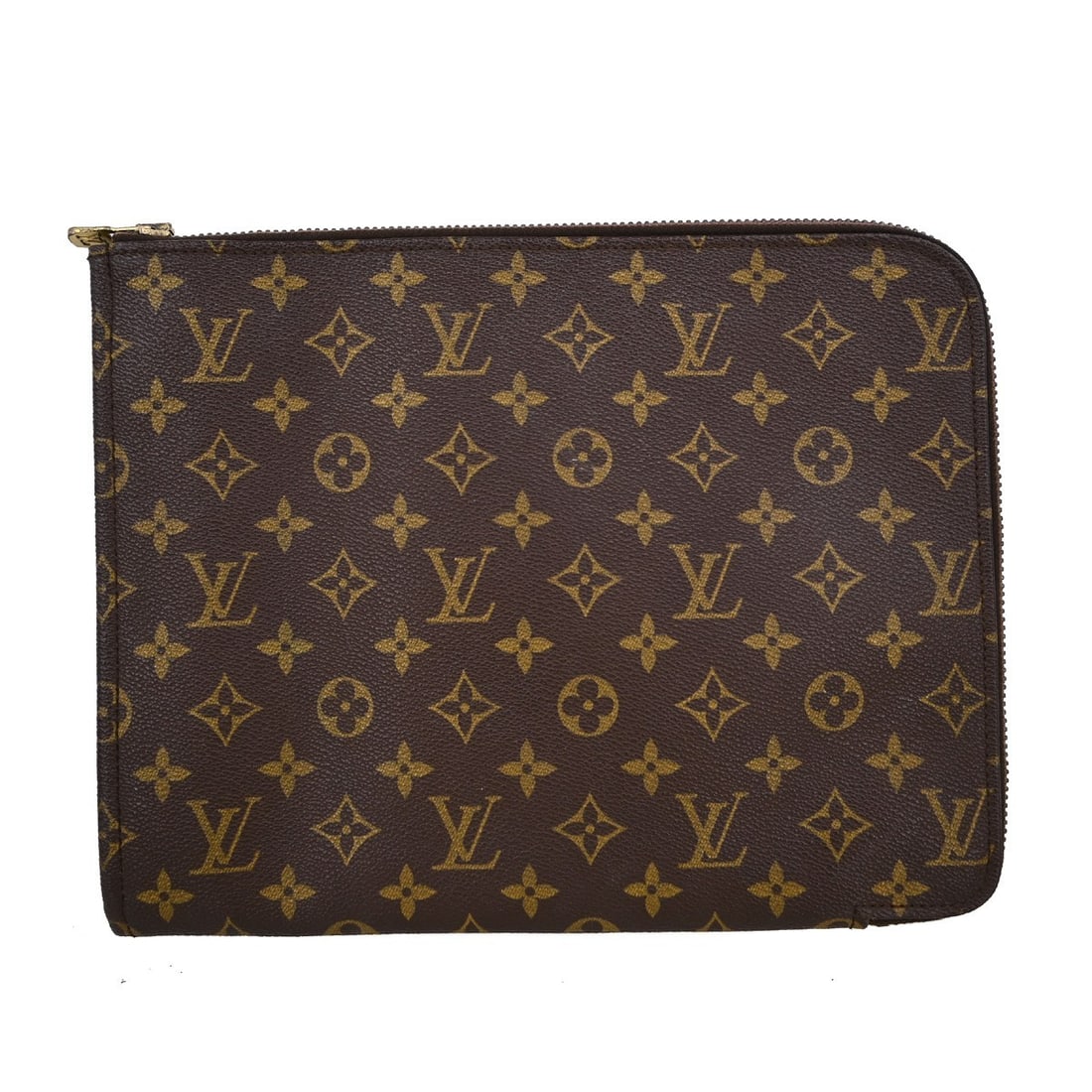 Louis Vuitton Poche Documents 30 Monogram Canvas Briefcase Brown (1 of 13)