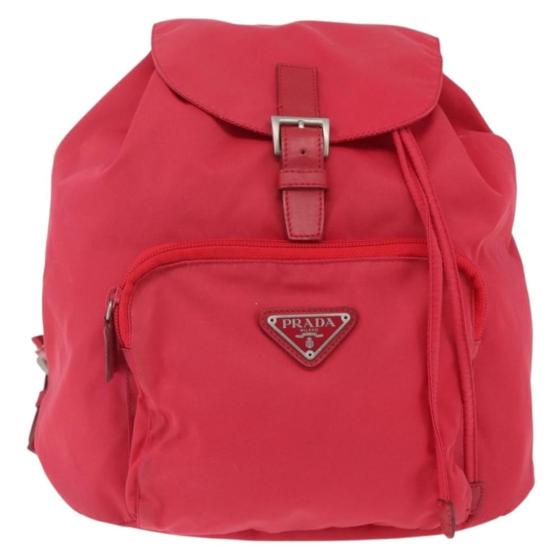 Pink Nylon Prada Backpack with Front Pocket and Adjustable Straps (1 of 18)