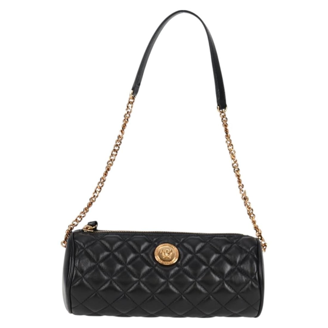 Black Leather Versace Medusa Shoulder Bag for Women 23cm (1 of 18)