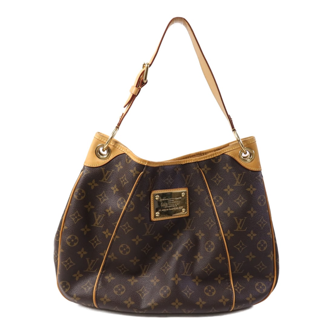 Louis Vuitton Galliera PM Monogram Canvas Shoulder Bag with Gold Tone Hardware: Louis Vuitton Galliera PM Monogram Canvas Shoulder Bag with Gold Tone Hardware This Louis Vuitton Galliera PM shoulder bag features the classic monogram design in brown PVC coated canvas. The bag is e