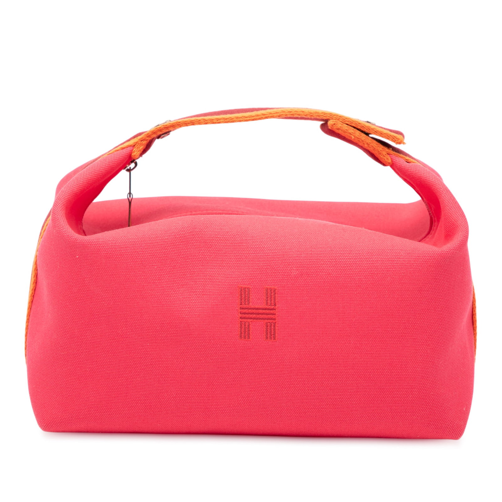 Hermes Bride-A-Brac Large Pink Canvas Case with Striped Strap (1 of 6)