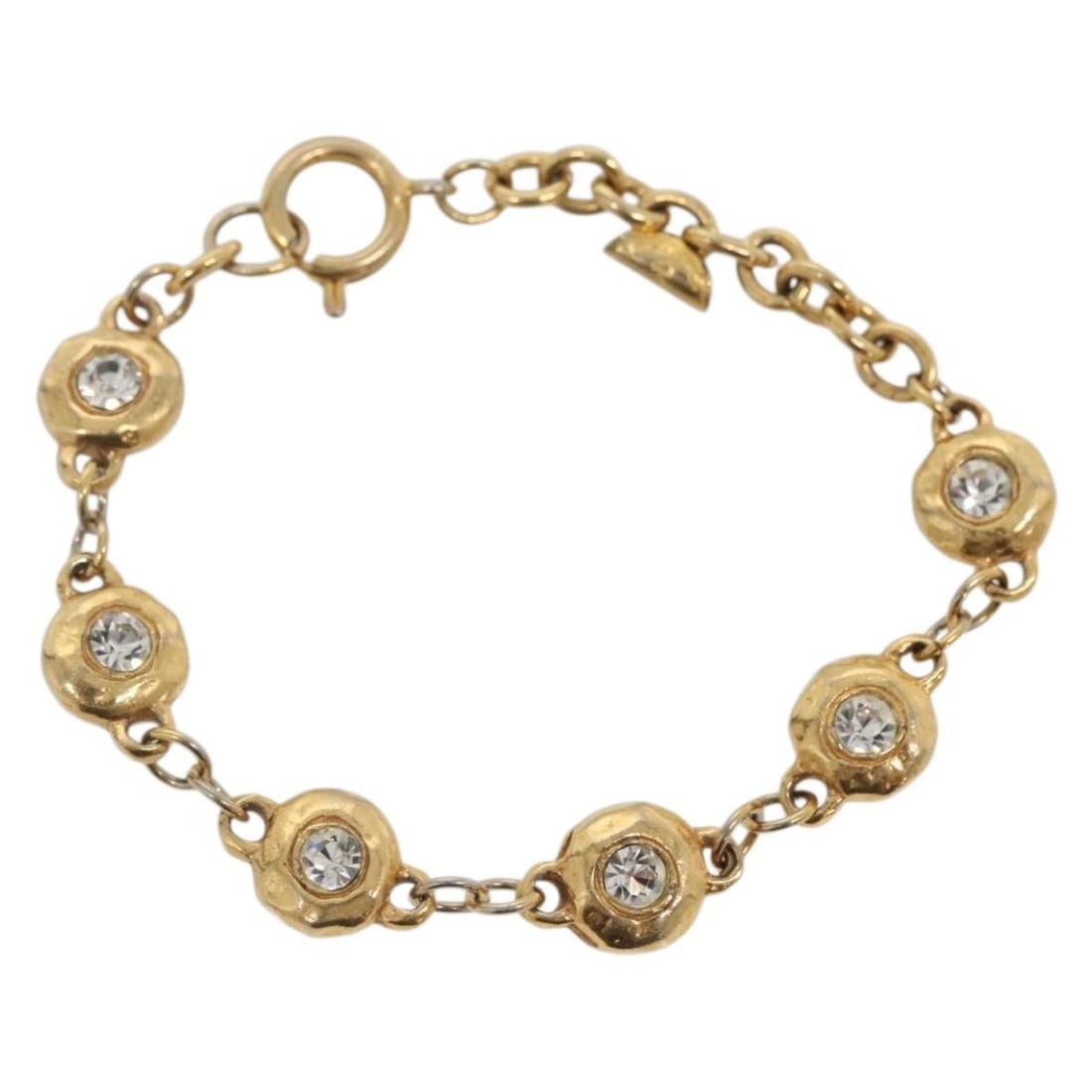 CHANEL Gold Metal Bracelet with Iconic CC Logo (1 of 11)