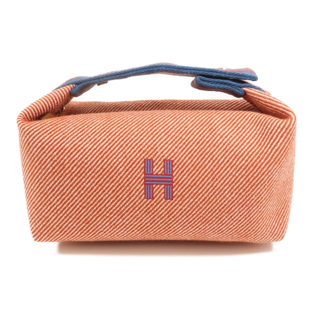 Hermes Bride A Brac PM Orange Canvas Handbag with Palladium Hardware (1 of 16)