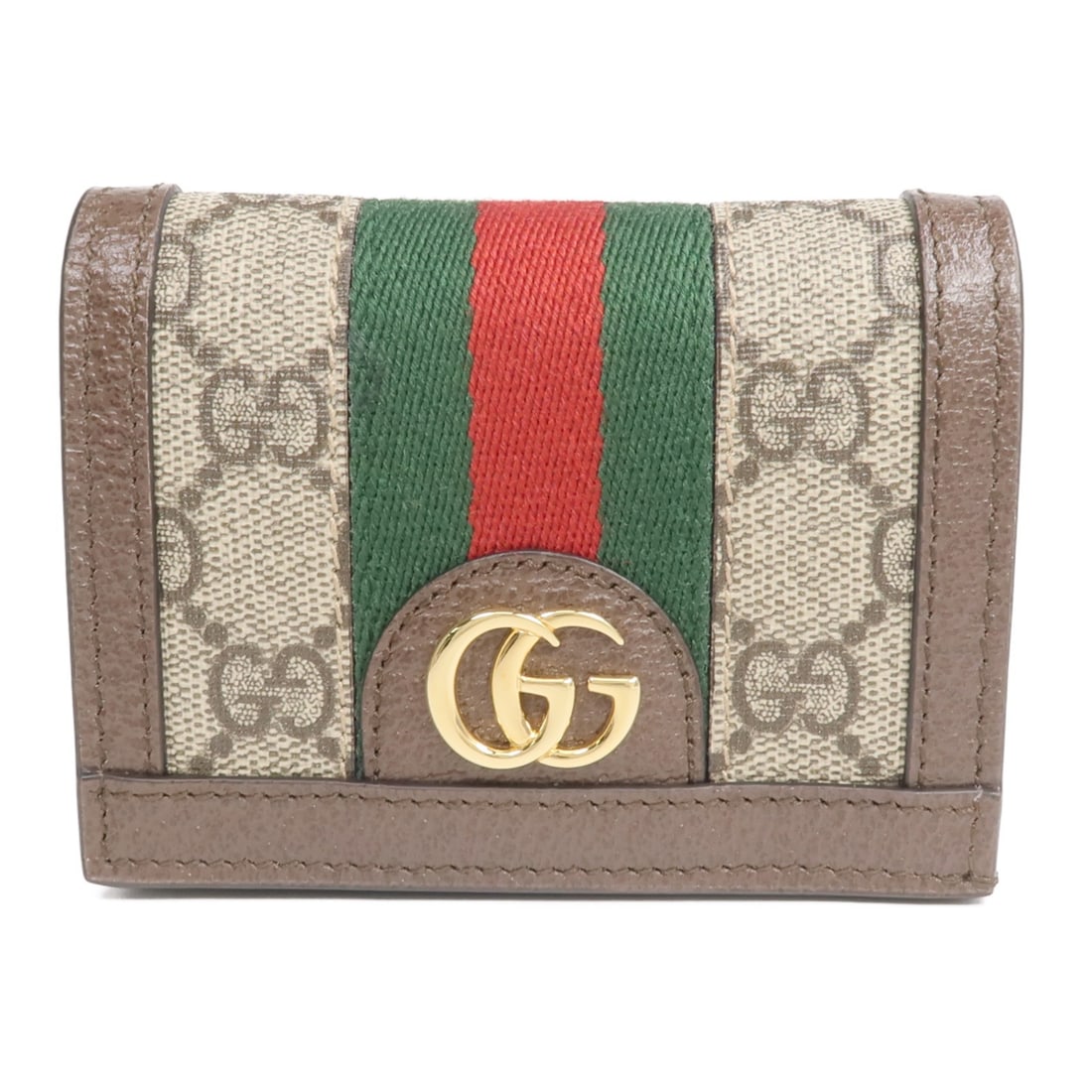 Gucci Ophidia Brown Coated Canvas Wallet with Gold Hardware (1 of 16)