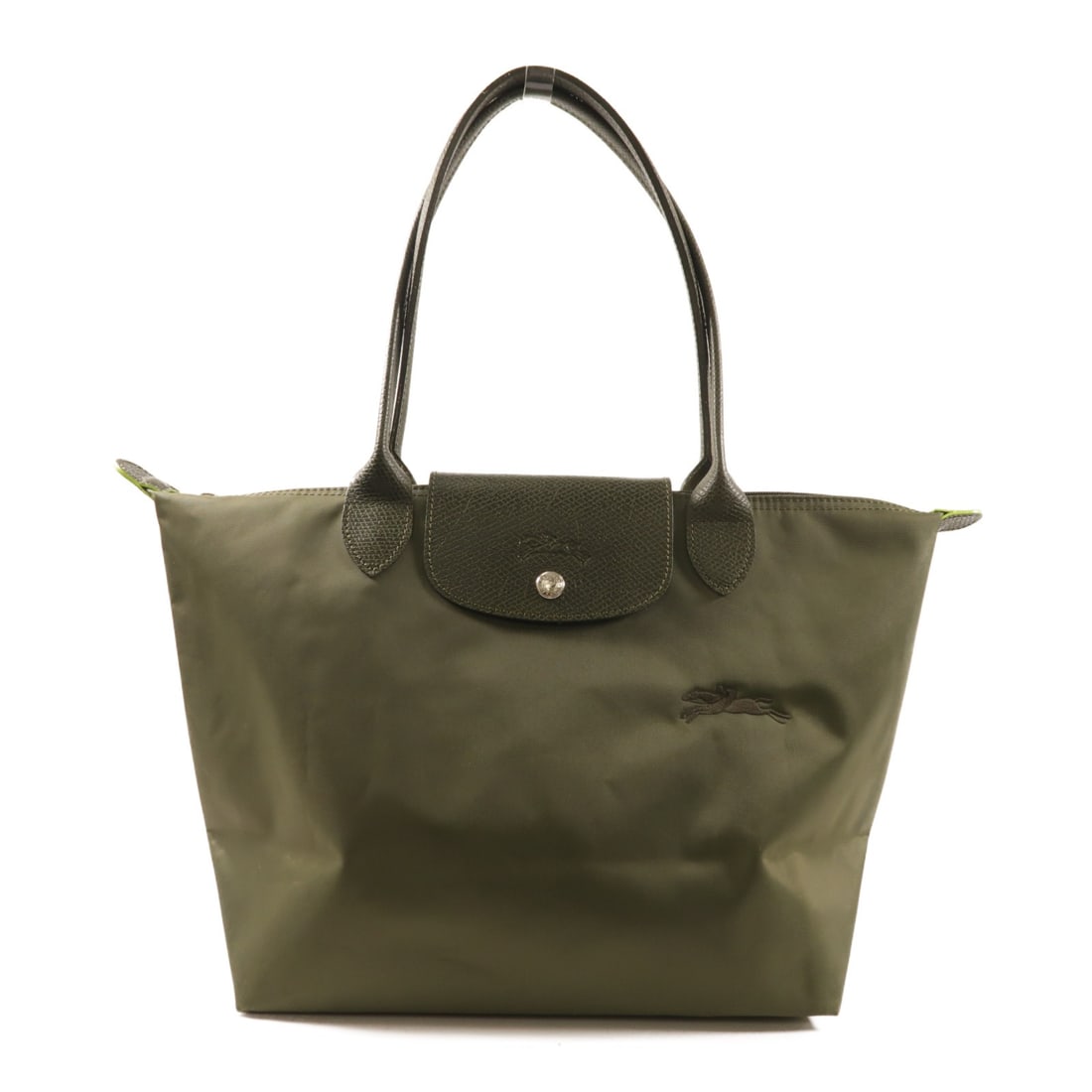 Longchamp Green Nylon Tote Bag with Silver Hardware (1 of 11)