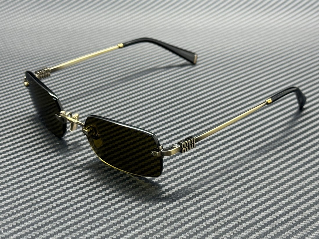 Miu Miu MU B50S Old Gold Dark Brown 52mm Women's Eyewear with Case (1 of 5)