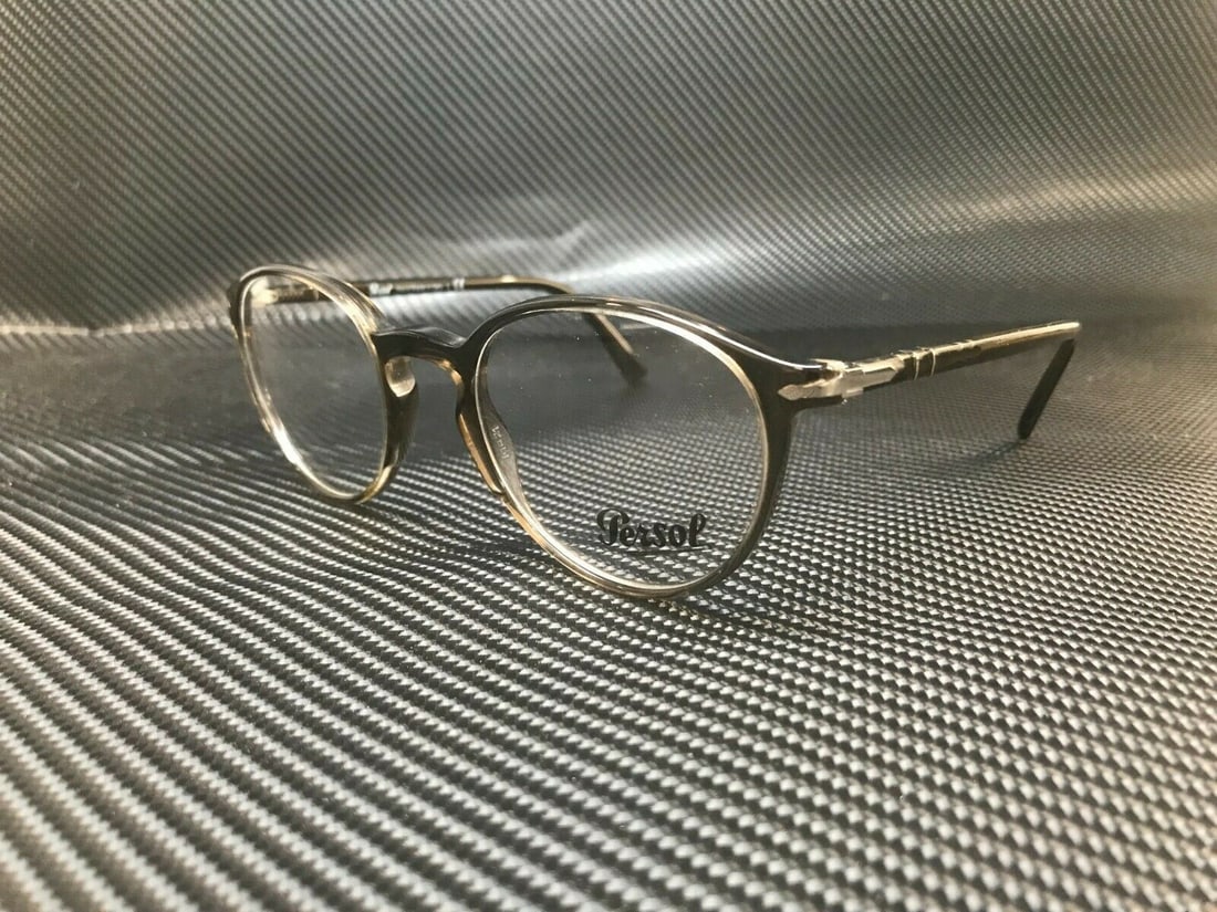 Persol PO3218V 1103 Opal Smoke Round Eyeglasses 51 mm Made in Italy (1 of 4)
