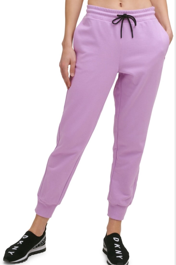 DKNY SPORT Purple Cotton Joggers with Logo Accent XL (1 of 3)